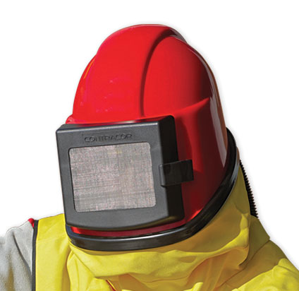 Sandstrahl-Schutzhelm, rot