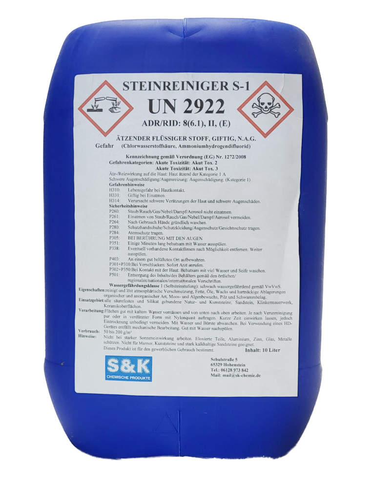 Steinreiniger S1 in Spritzflasche (0,5 l)