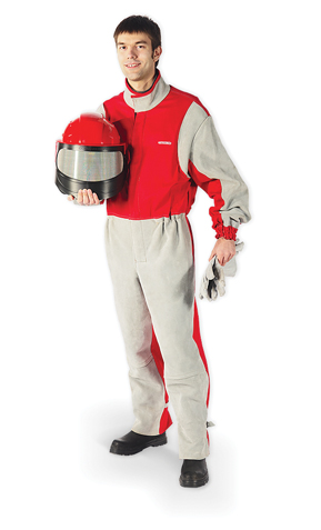 Sandstrahlanzug, Leder/Stoff (L)